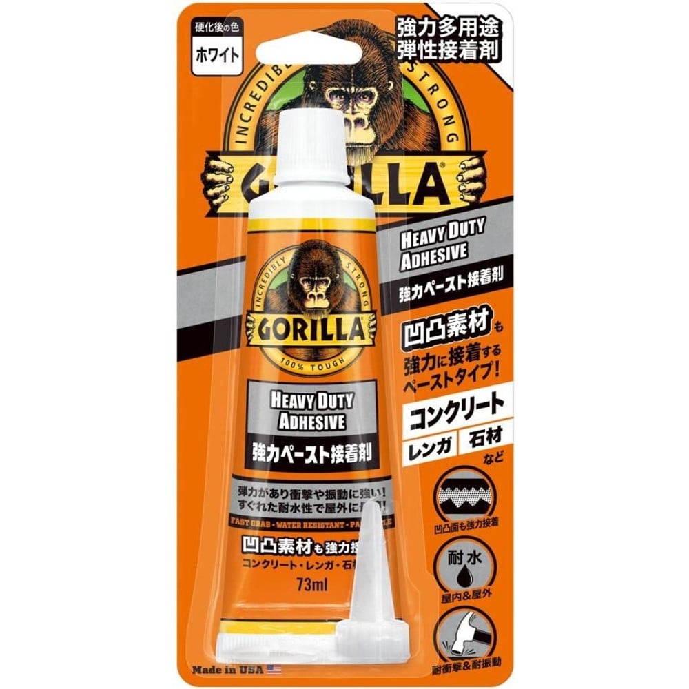 KURE 呉工業 ゴリラ　強力多用途ペースト接着剤, ホワイト, 73ml