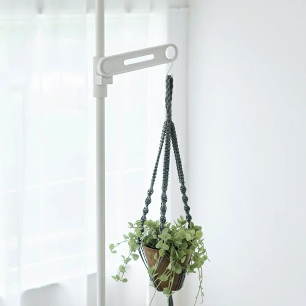 平安伸銅 TMH-73WH 室内物干し3段 マットホワイト, ホワイト, 幅300mm&times;奥行550mm&times;高さ1900〜