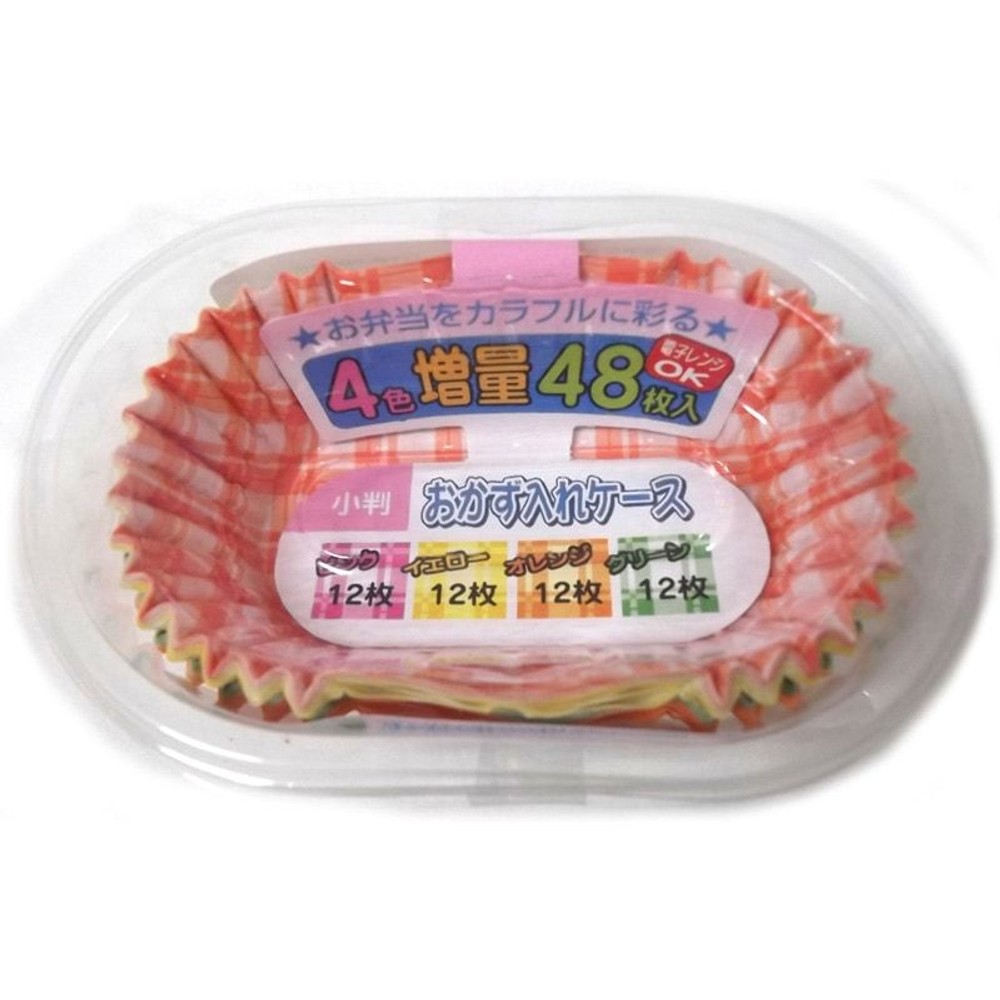 おかず入れケース小判チェック　48枚, その他カラー１, その他サイズ１