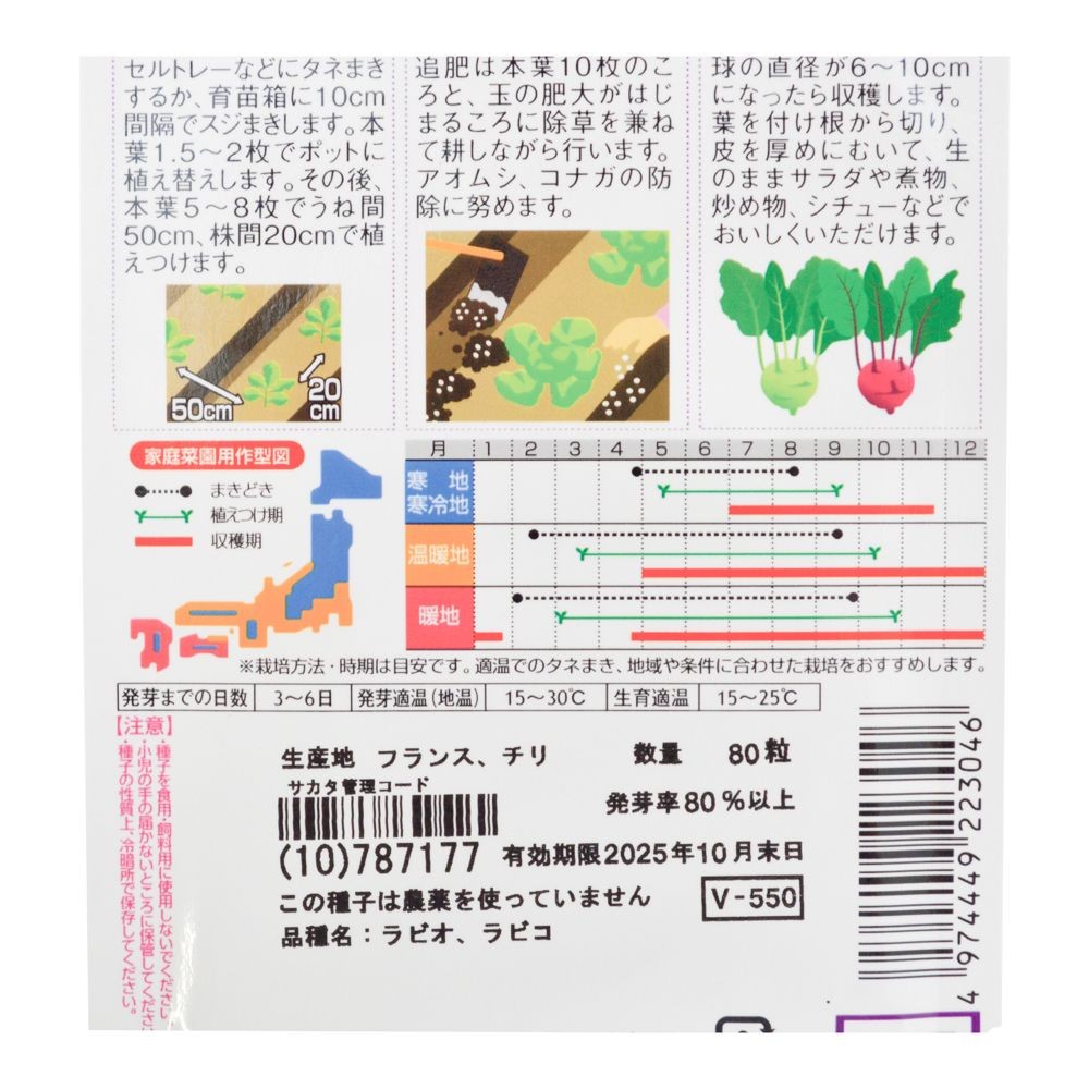 サカタ　コールラビ, コールラビ, 80粒