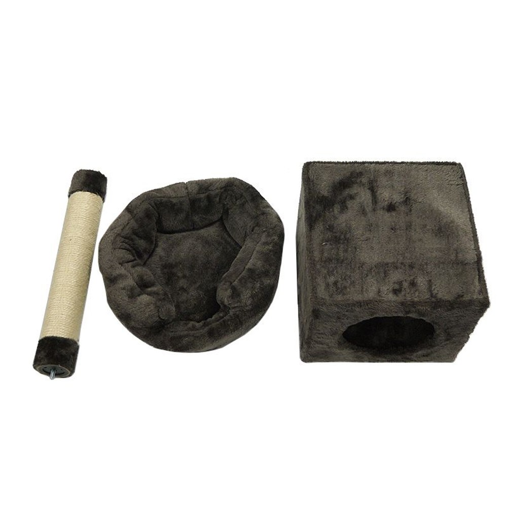 キャットタワー　ソファー付　ブラウン, ブラウン（1段）, 1段