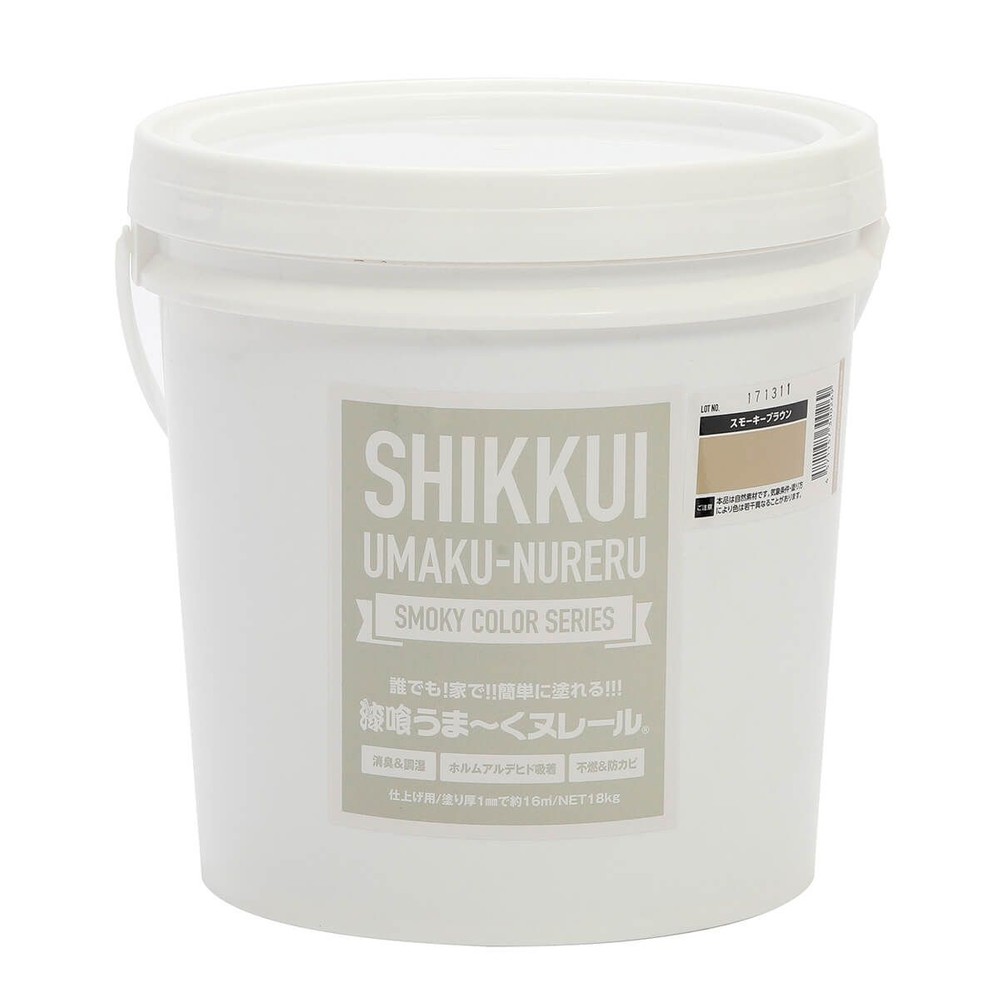 【ネット限定価格】日本プラスター 漆喰うま〜くヌレール 18kg 各色, イエロー色, 18kg