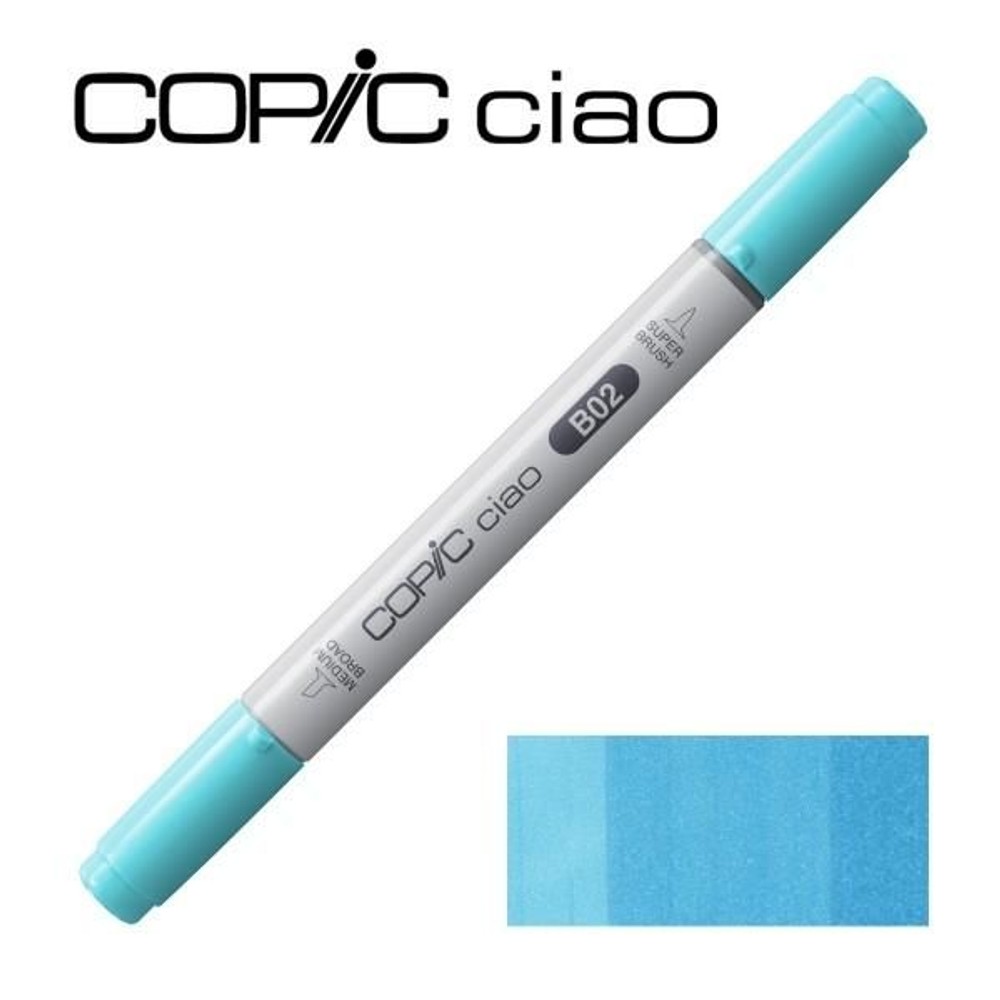 コピックチャオ B02 ロビンズエッグ・ブルー, コピックチャオ B02 ロビンズ, スケッチ