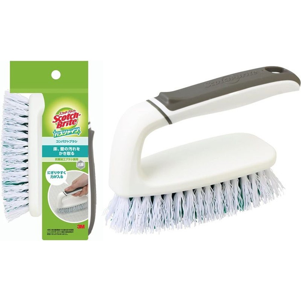 3Ｍバスシャイン　コンパクトブラシ, ホワイト, 幅100×奥行55×高さ150mm