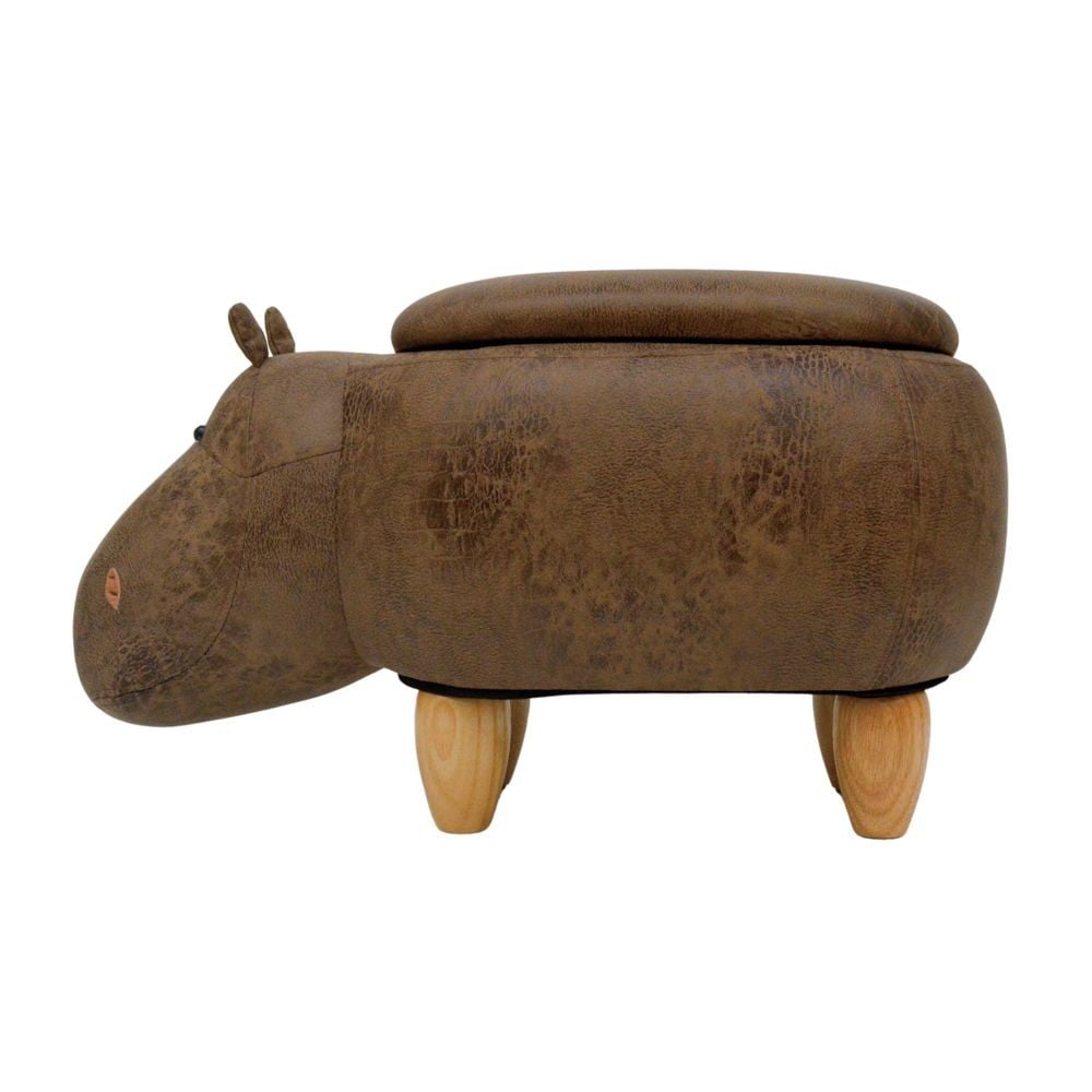 動物スツール収納付　カバ, カバ, 約34&times;67&times;36cm