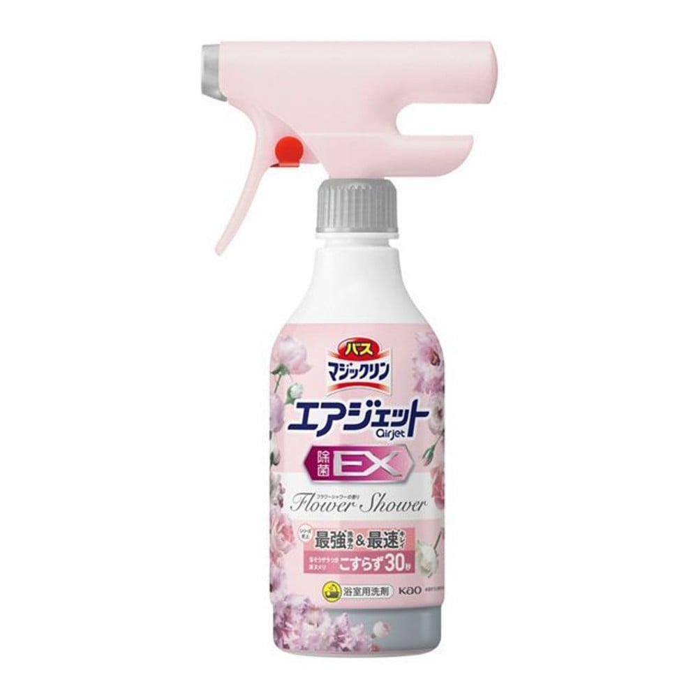 バスマジックリン　エアジェット　除菌ＥＸ　フラワーシャワーの香り　本体　３９０ｍｌ, フラワーシャワーの香り, 390ml