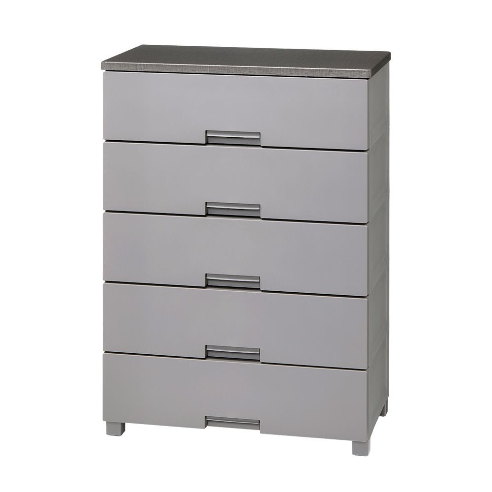 フィッツチェスト　７５０５　グレー, グレー, 5段　幅75cm