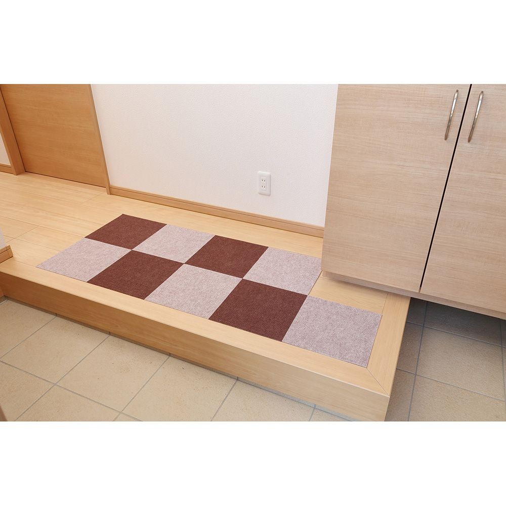 吸着ぴたマット  9P  幅30cm  グレー ×10個セット, ローズ, 30×30cm 10P