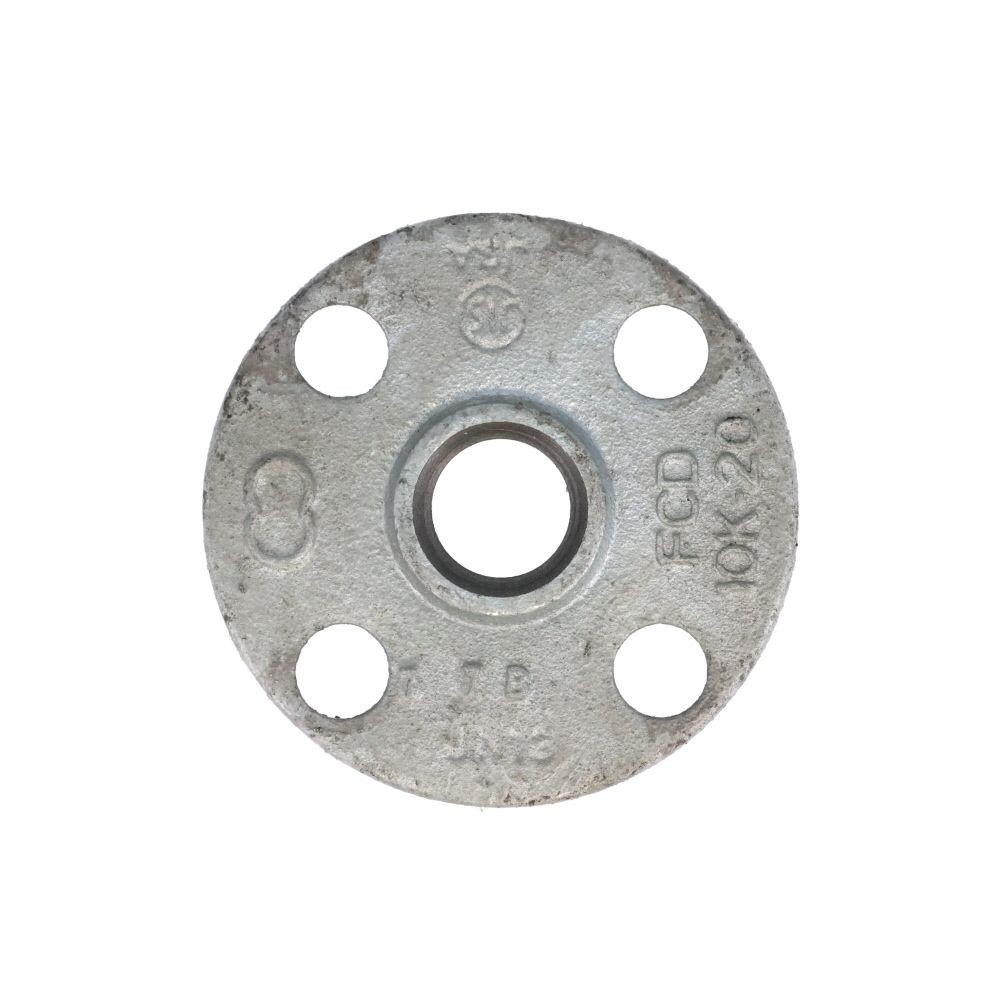 白ネジ込み式フランジ　２０ー１０Ｋ, シルバー, 20A