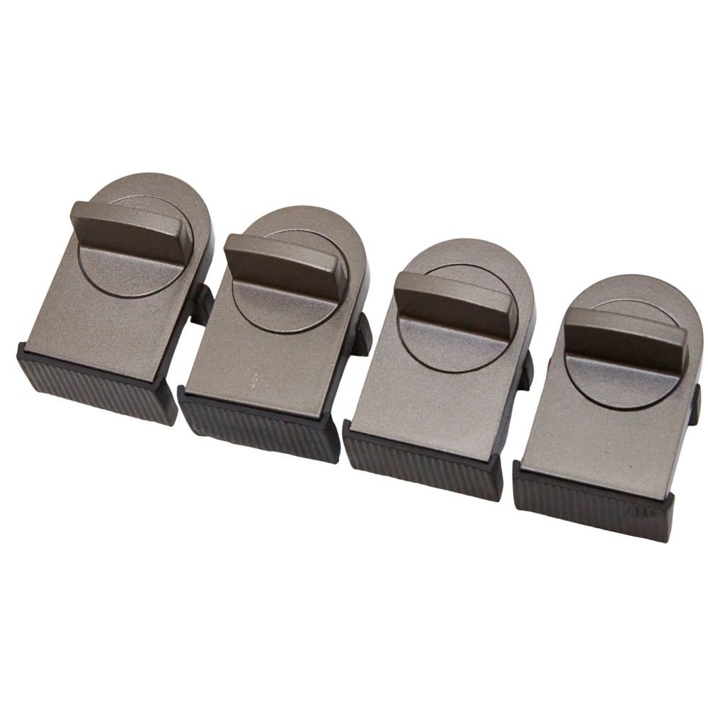 ウィザ WIZ'A　窓ロックＶ　４個入, シルバー, 4個入