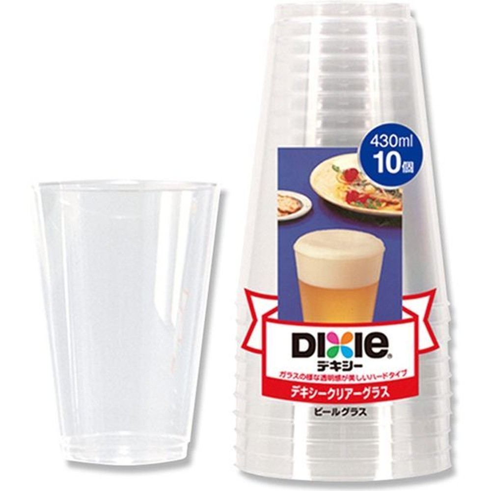 硬質クリアービールグラス　430ＭＬ　10コ, クリア, 430ml&times;10個入り