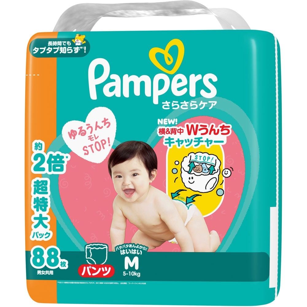 パンパース　さらさらケアパンツ　メガジャンボ　Ｍはいはい　８８枚, パンツタイプ, Mはいはいサイズ　88枚