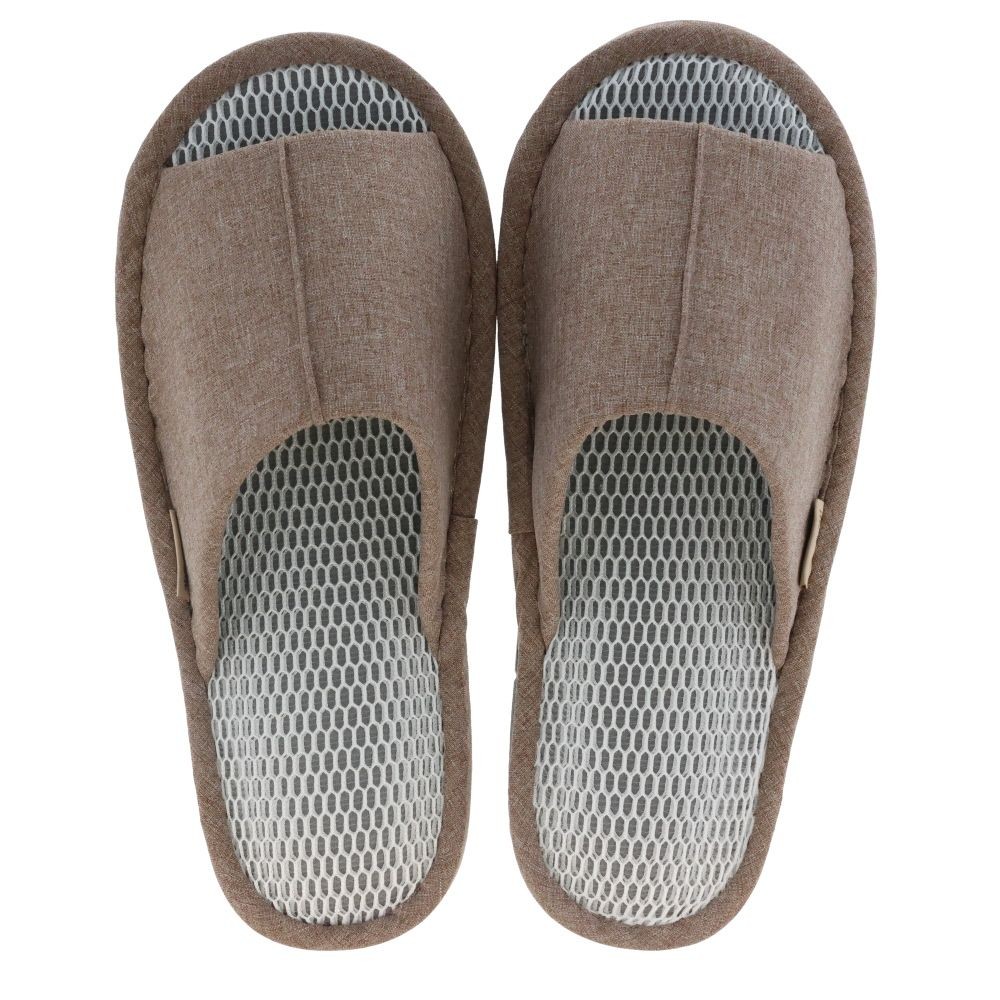 通気性が良いＷメッシュスリッパ, サーモンピンク, Mサイズ