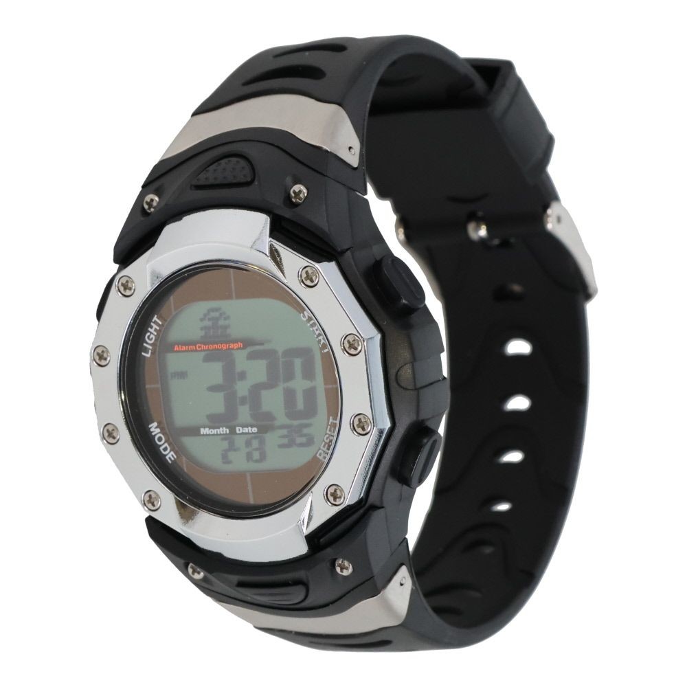 フォルミア　電波ソーラー腕時計, シルバー/ブラック, メンズ