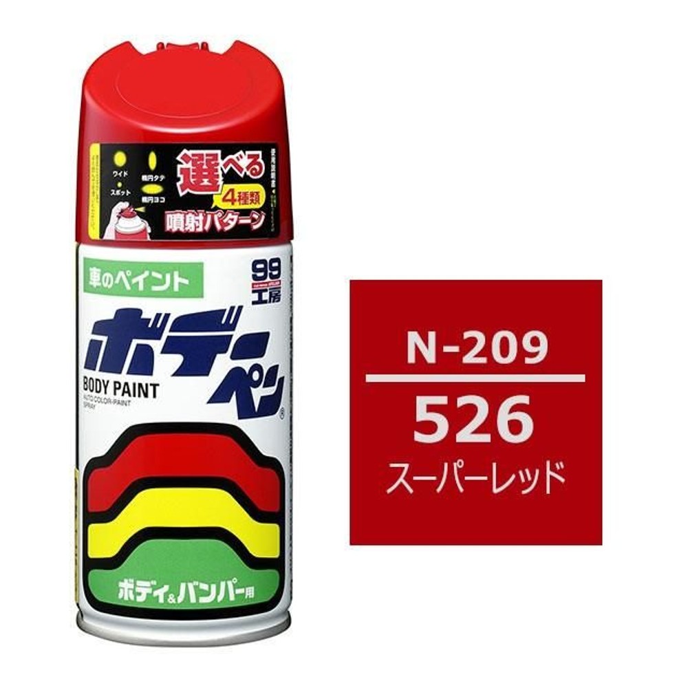 ボデーペン N-209 ニッサン・526・スーパーレッド, スーパーレッド, 300ml