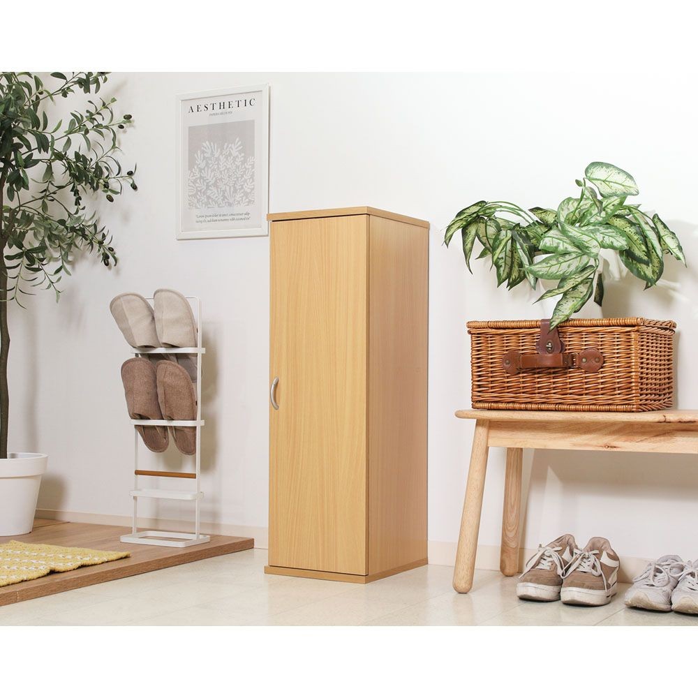 不二貿易 スリムシューズボックス　ＮＡ【メーカー直送・代引不可】, ナチュラル, 幅287mm&times;奥行330mm&times;高さ900mm