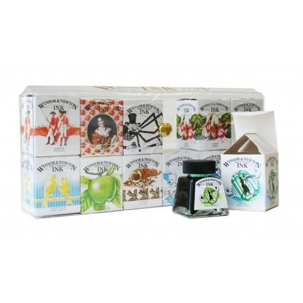 W&N ドローイングインク 14ml ボトル12色セット 19509812, ドローイングインク 12色セット, その他サイズ１