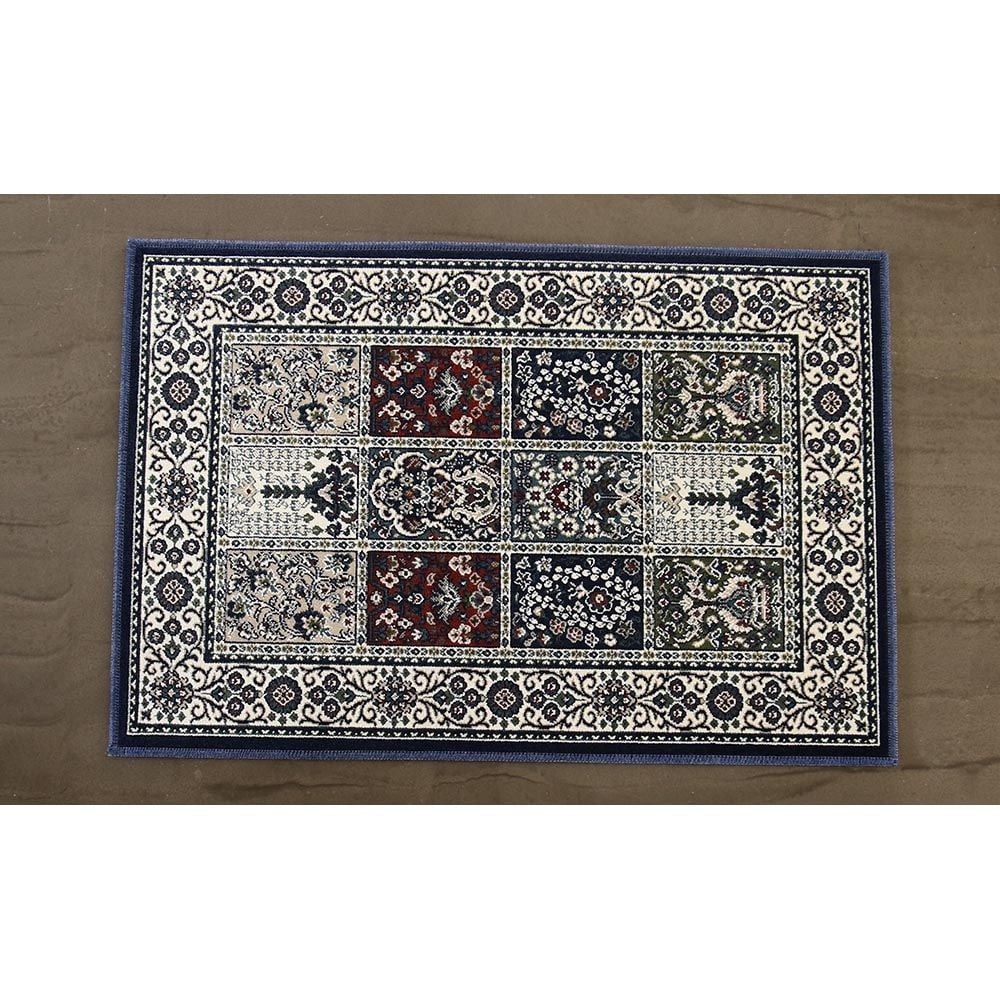 洗える・すべりにくい・抗菌防臭・床暖房対応 60&times;90cm 国産モケットマット MED ネイビー, ネイビー, 60&times;90cm