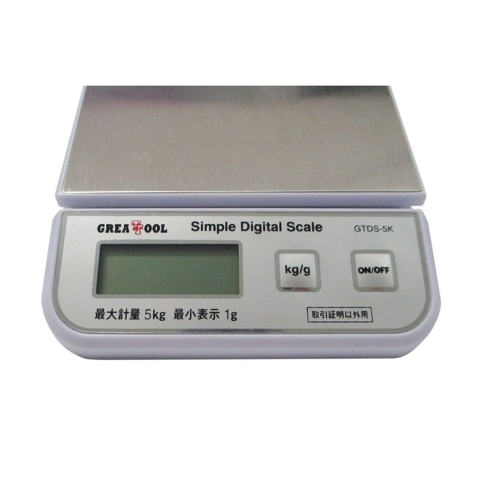 簡易デジタルはかり 5kg 取引証明以外用 予備電池付 GTDS-05K, 簡易はかり, 5kg