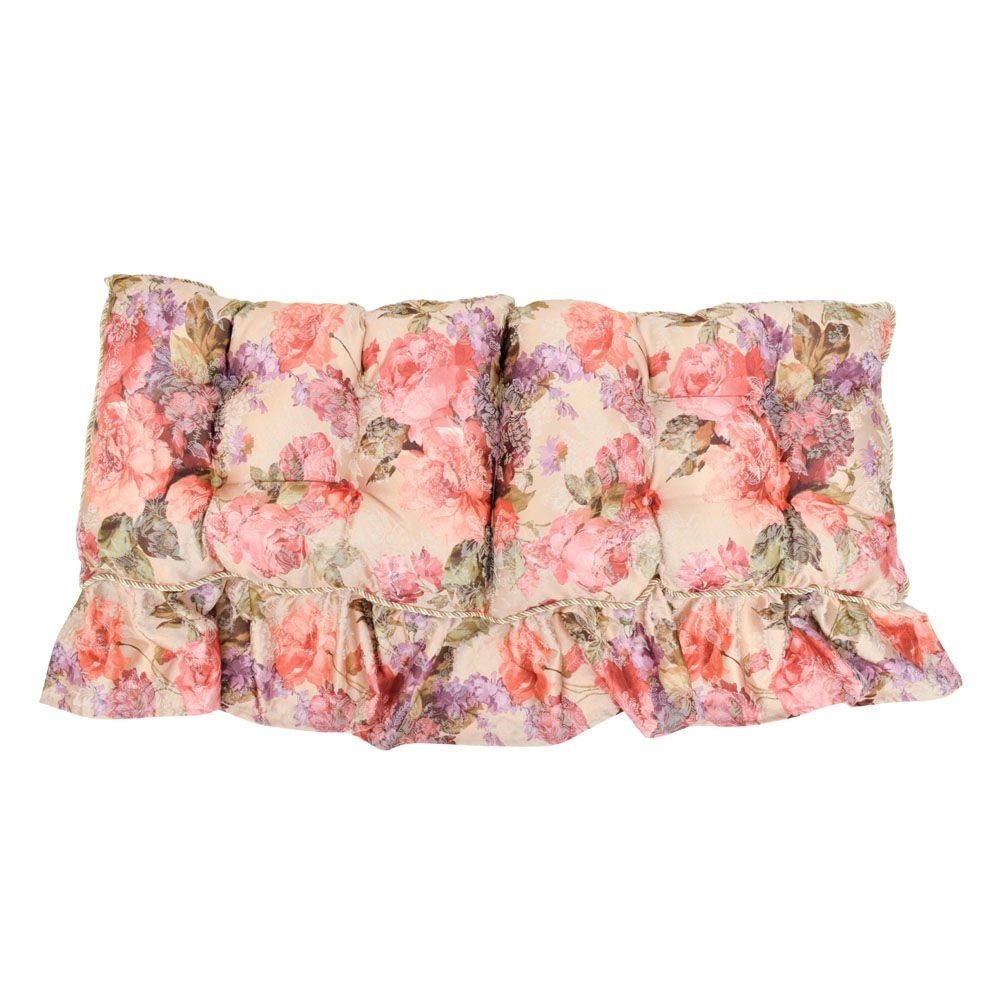 WIZ'A ウイザ　フリル付きソファパッド　ローズ, ローズ柄, 2人掛け