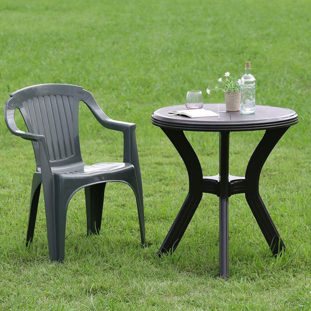 ＰＣ　ラウンドテーブル　アンジェロ　ブラウン（12279）【メーカー直送・代引不可】, ブラウン, 670&times;670