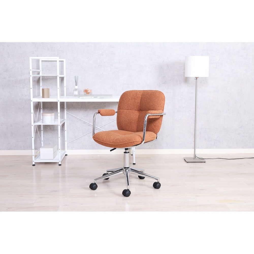 不二貿易 オフィスチェア　ルル　ＯＲ【メーカー直送・代引不可】, オレンジ, 幅550mm&times;奥行670mm&times;高さmm