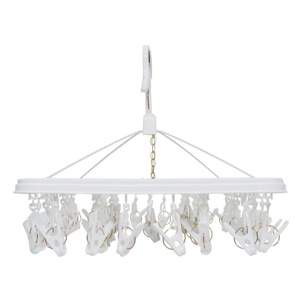 ピンチが回転して干しやすい洗濯ハンガー　５０ピンチ, ホワイト, 50ピンチ