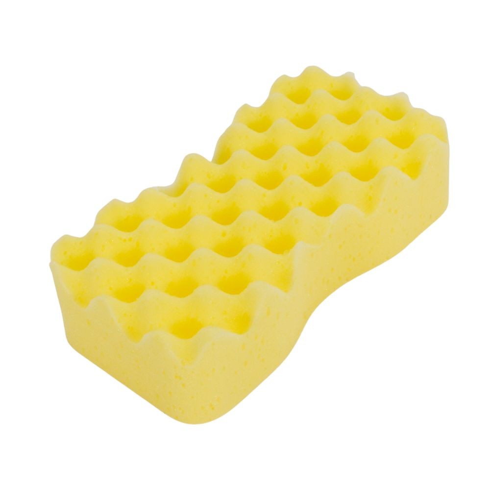 洗車スポンジデコボコタイプ, イエロー, 1個入り
