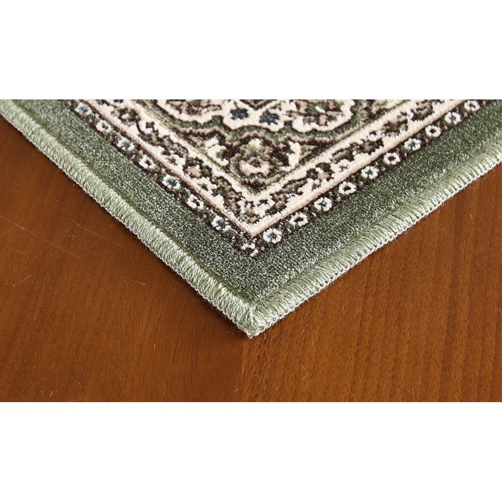 洗える・すべりにくい・抗菌防臭・床暖房対応 60&times;90cm 国産モケットマット ARI グリーン, グリーン, 60&times;90cm