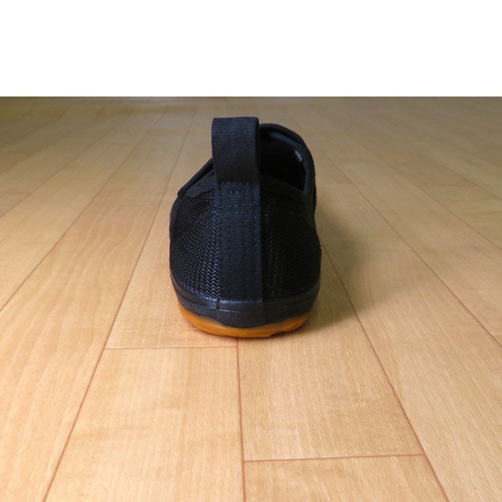 先芯入りワンタッチベルトシューズ　黒, BK（24.5）, 24.5cm