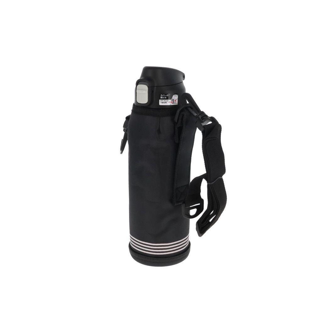 WIZ'A ウィザ　ワンタッチ栓ダイレクトボトル　ポーチ付き　１．０L, ブラック, 1.0L