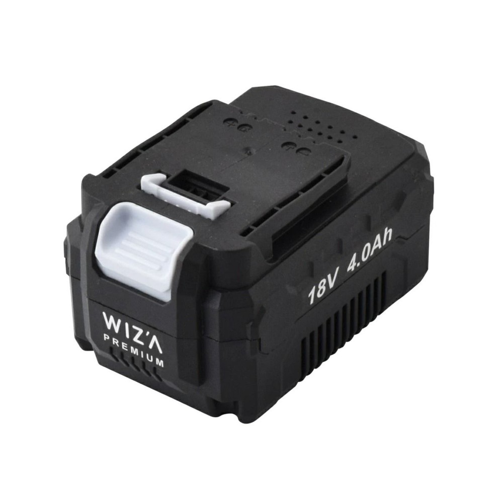 WIZ'A ウィザ 18V バッテリーパック 4.0Ah WZ-1840, ブラック, 4.0Ah