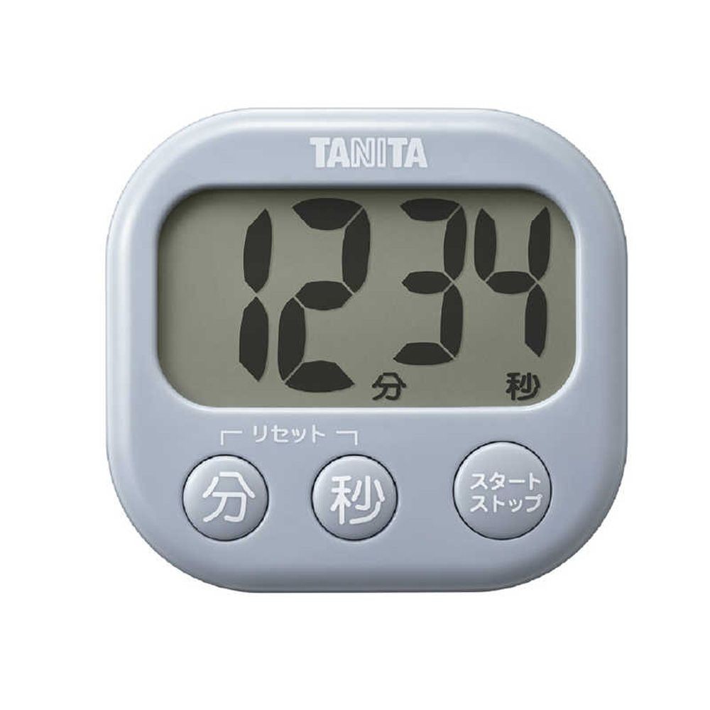 タニタ 抗菌でか見えタイマー TD429, アイボリー, 幅82mm&times;奥行23mm&times;高さ76mm