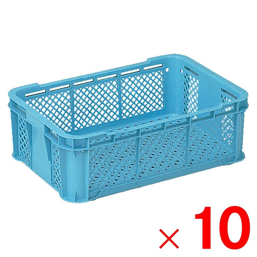 サンコー サンテナー B#41 PE  ライトブルー 104100-00 &times;10個セット【メーカー直送・代引不可】【法人限定】, ライトブルー, 10P