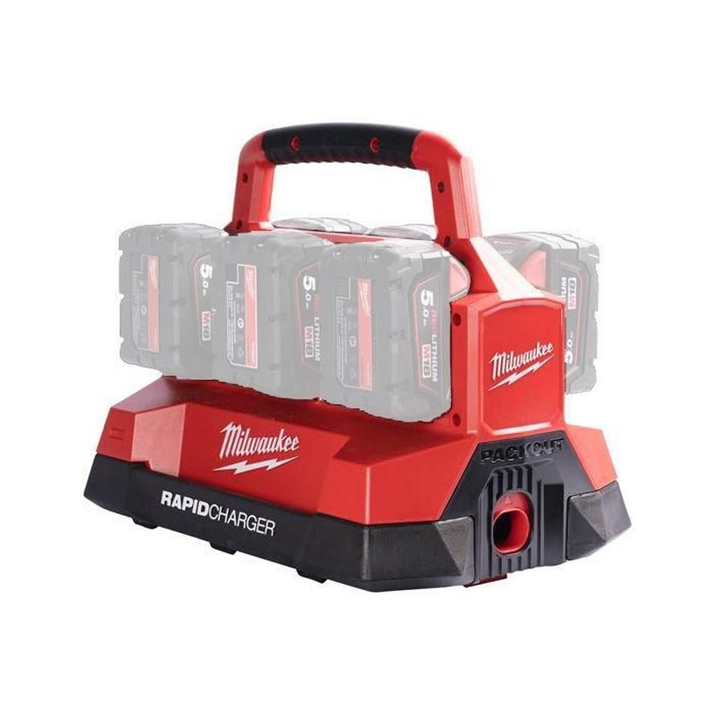 Milwaukee M18 PACKOUT 6口 充電器 M18PC6JP, レッド, M18PC6JP