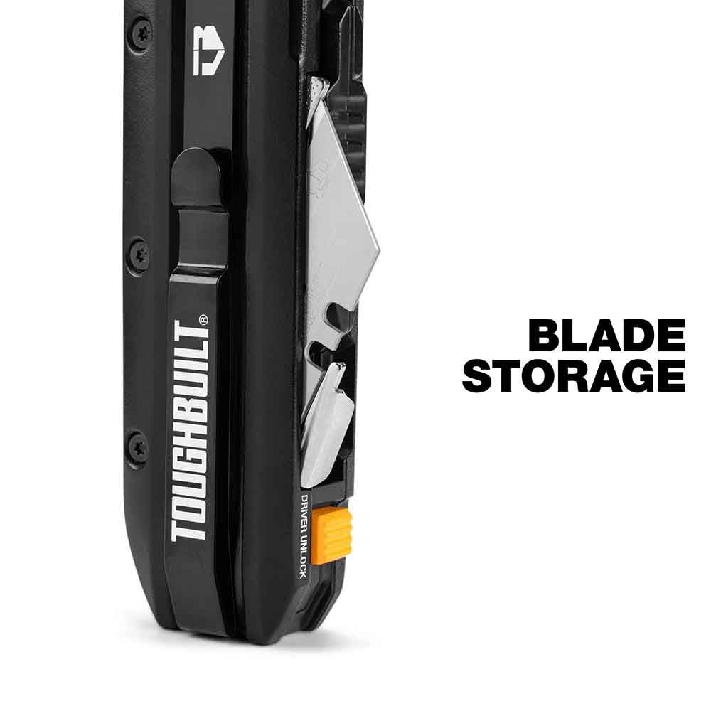 TOUGHBUILT（タフビルト）　5in1 電工用フォールディングユーティリティナイフ　TB-H4-12-IM , 黒, TB-H4-12-IM