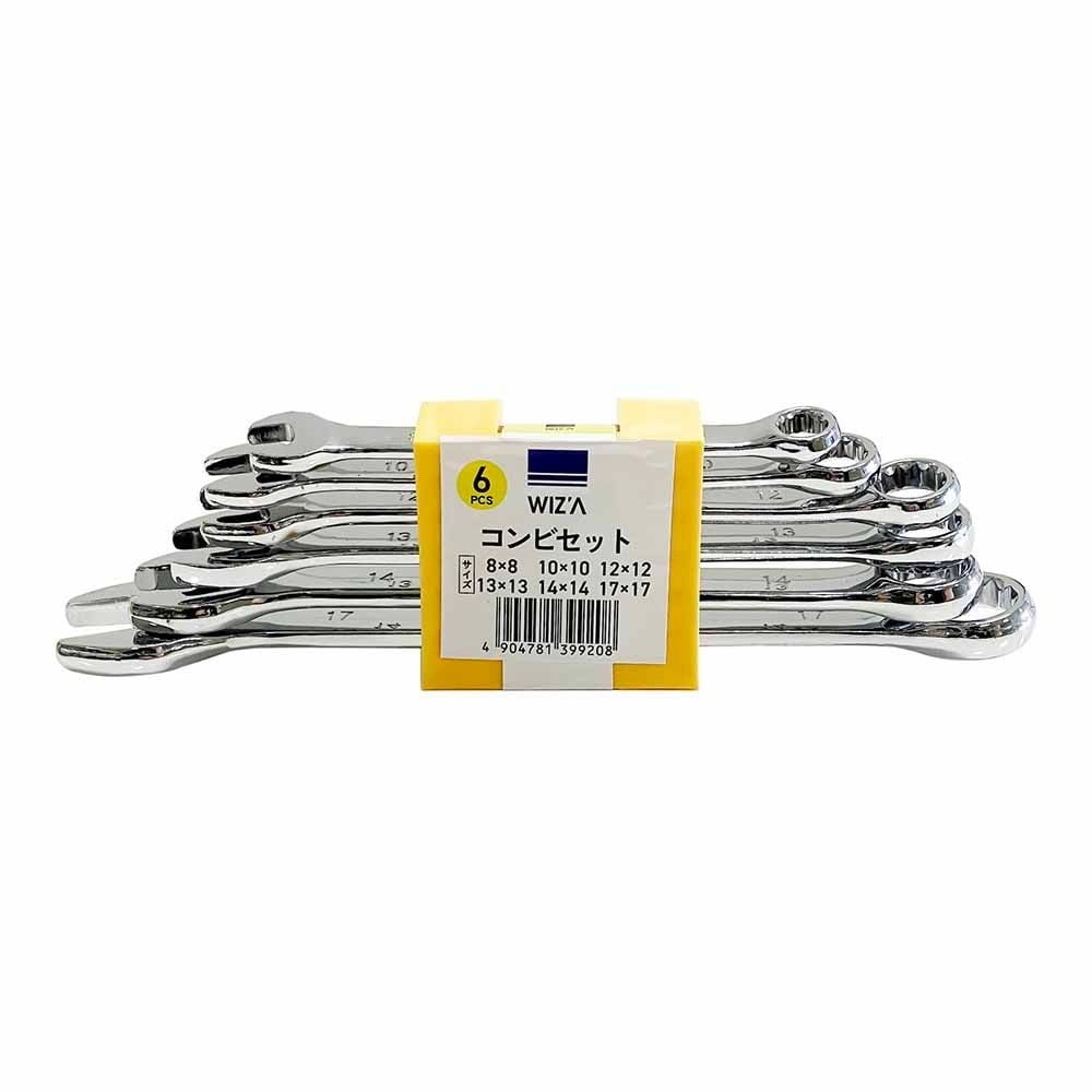 WIZ'A ウィザ　コンビネーションレンチセット 8〜17mm 6本組 478139920, イエロー, 6本組