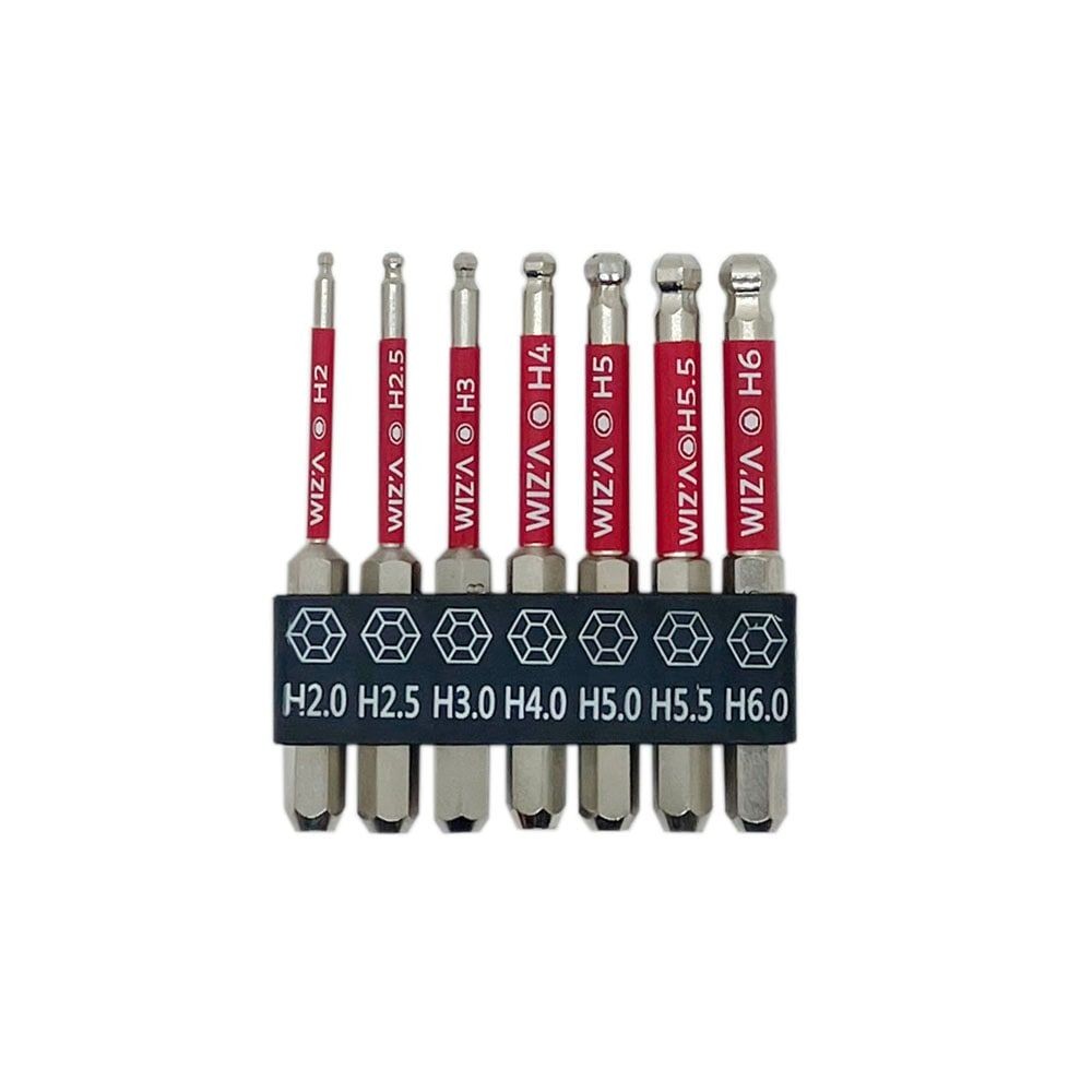 ウイザ WIZ'A　六角軸ＢＰビット65ｍｍ　7本組, レッド, 7本組