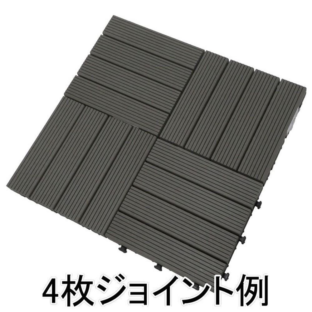 ジョイント式人工樹脂パネル, グレー, 6個セット