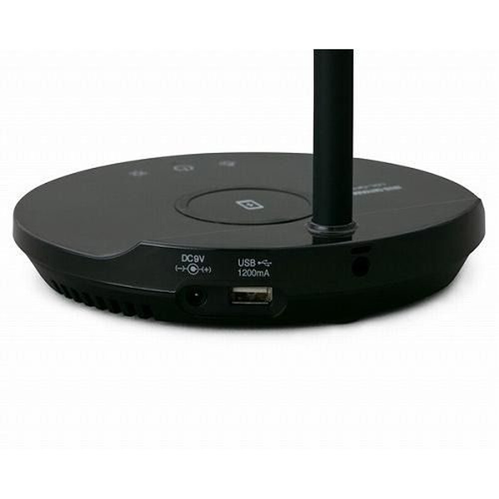 LEDデスクライト Qi充電 平置きタイプ 調光・調色 ブラック LDL-QFDL-B, ブラック, 幅160&times;奥行230&times;高さ340mm