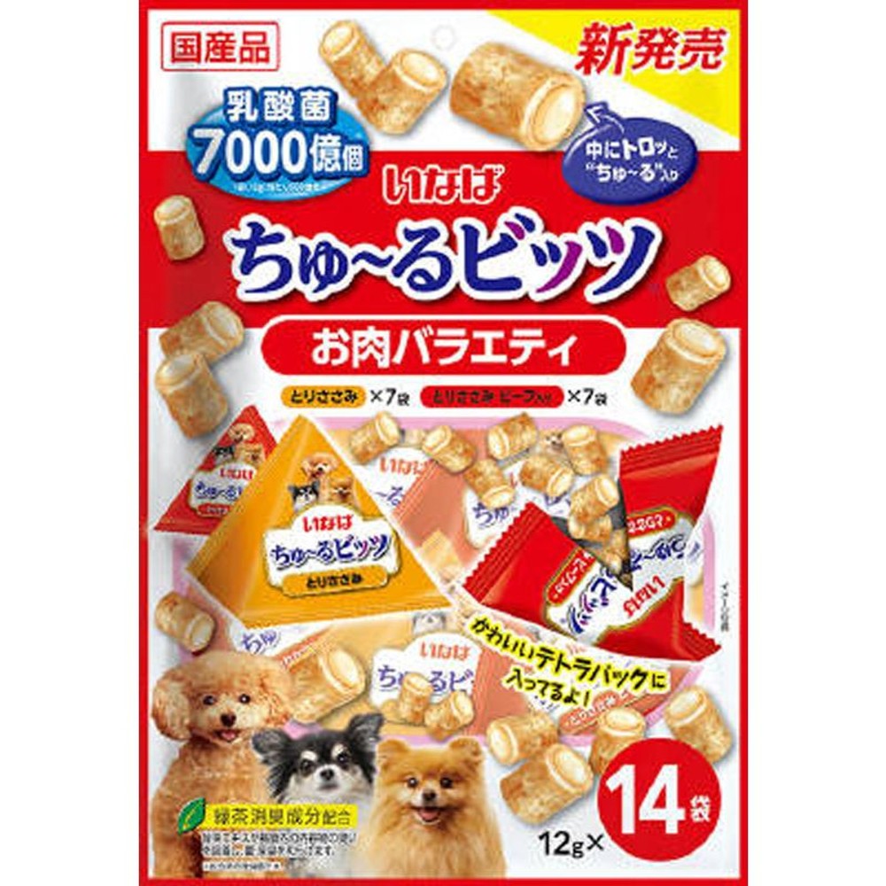 ちゅ〜るビッツ　お肉バラエティ　12ｇ×14袋, お肉バラエティ, 12g×14袋
