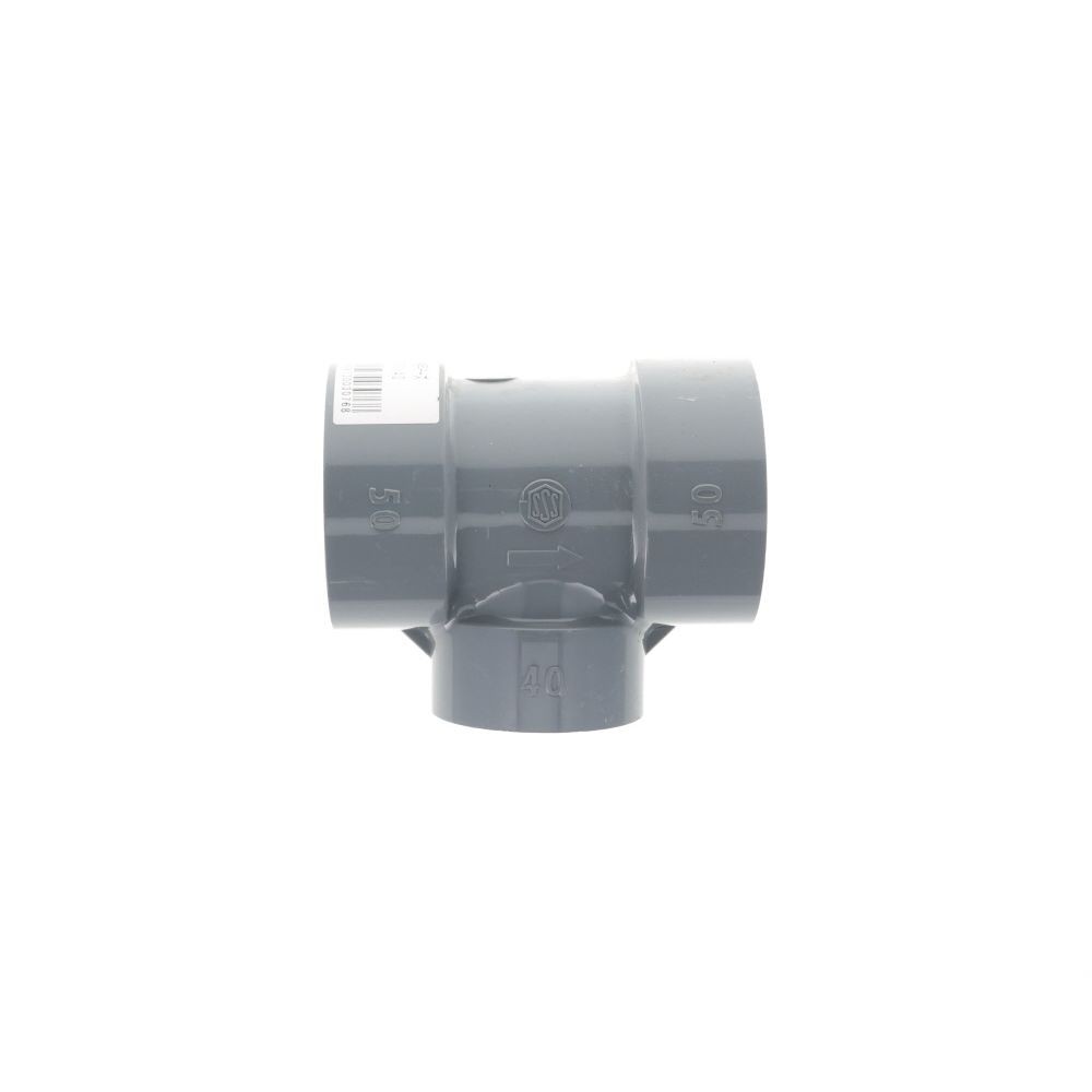 DV継手　チーズ　DT50&times;40, グレー, 50&times;40mm