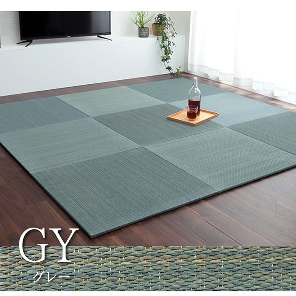 イケヒコ 美畳 い草 ユニット畳 置き畳 縁無し 約70&times;70&times;1.5cm 9枚組 【メーカー直送・代引不可】, 無地, 9枚組