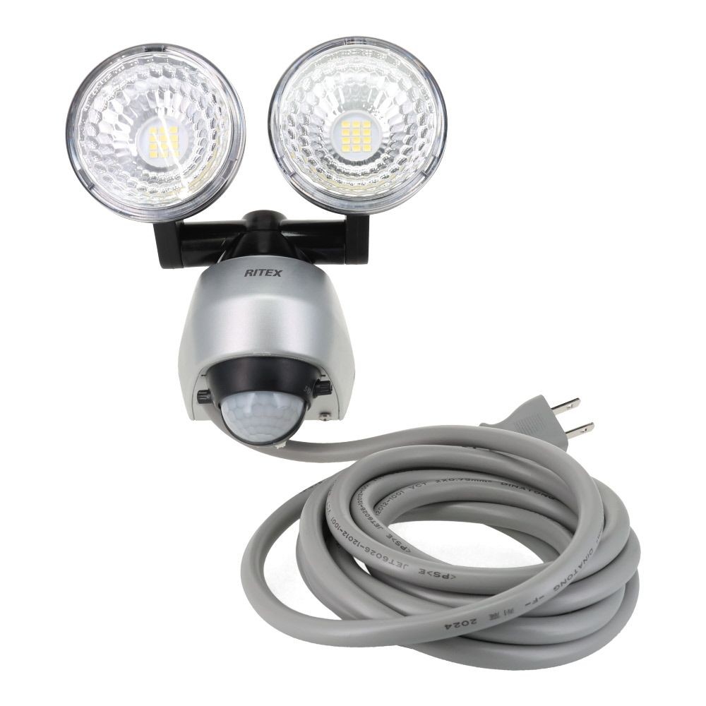 ７．５Ｗ&times;２灯　LEDセンサーライト　コンセント式　ＬＡＬー３１５, ホワイト, LAL-315