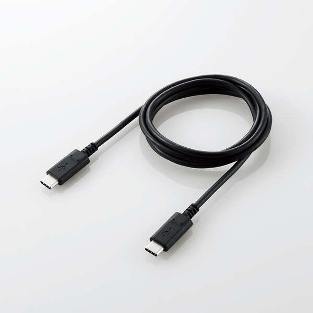 USB2.0ケーブル　1m　U2C-CC10NBK2, ブラック, 1.0m