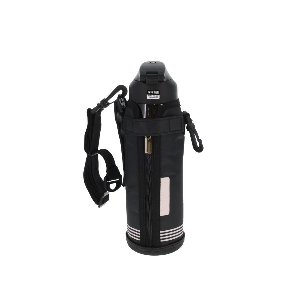 WIZ'A ウィザ　ワンタッチ栓ダイレクトボトル　ポーチ付き　１．０L, ブラック, 1.0L