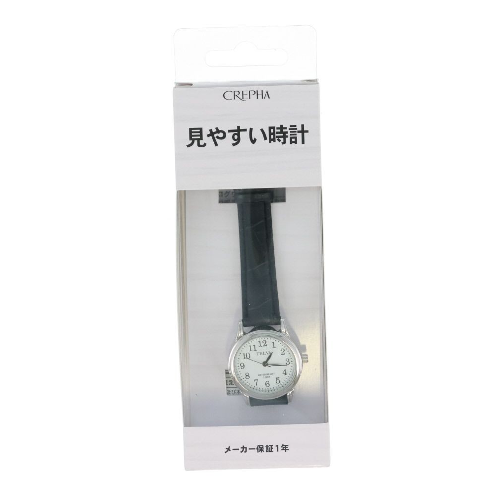 クレファー　アナログウォッチ　レディース　ＴＥＬＶＡ, ブラック, レディース