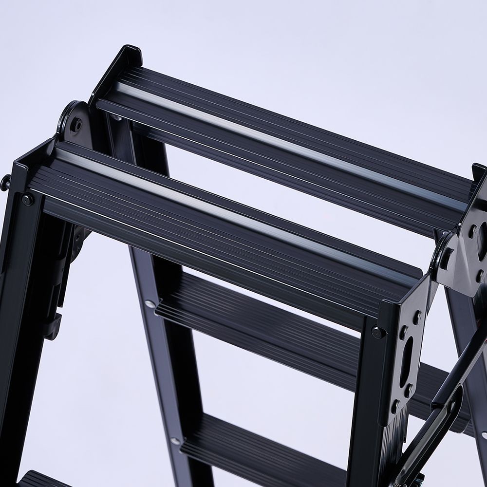 長谷川工業 ステップ幅広脚立（ブラックレーベル）　ＲＨＢー０９, ブラック, RHB-09