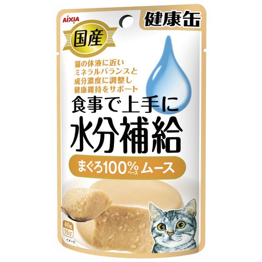 国産健康缶パウチ水分補給まぐろムース４０ｇ, -, 40g