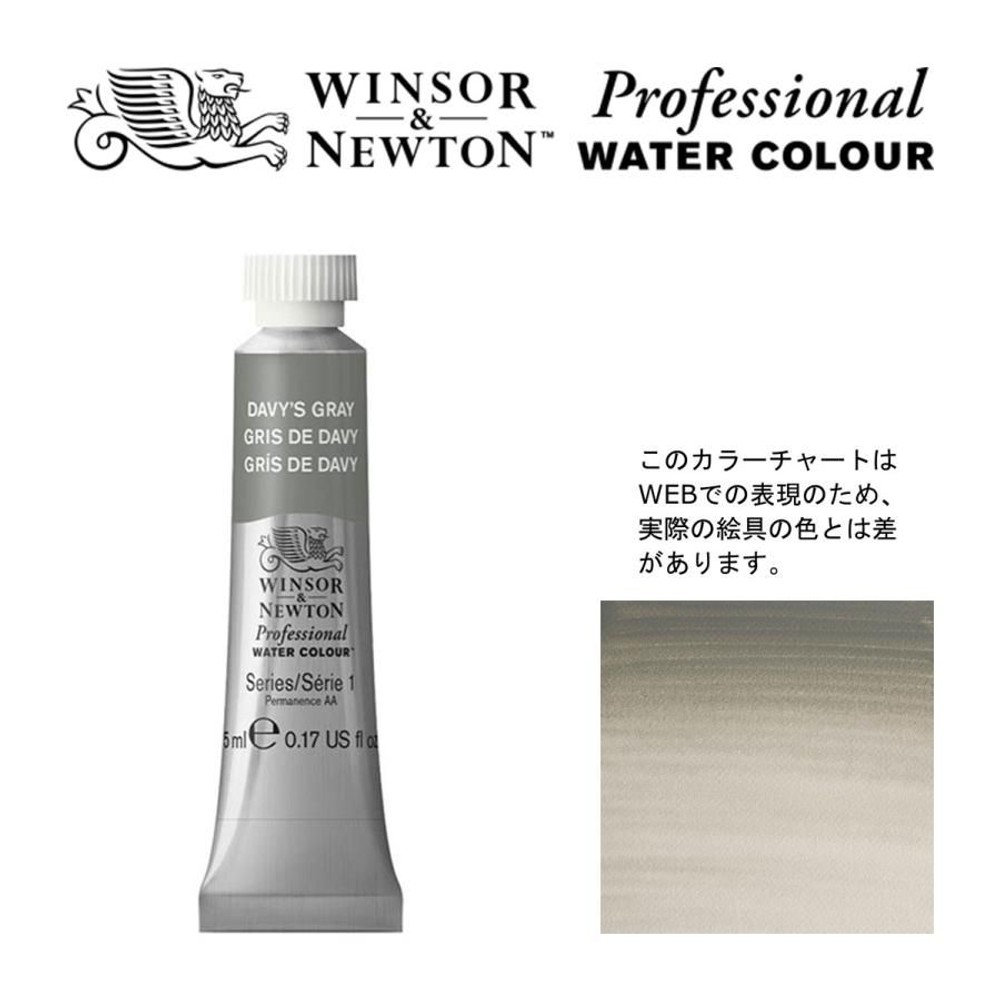 W&N PWC 5ml チューブ 217 デイビスグレー Winsor&Newton プロフェッショナル・ウォーターカラー 最高級透明水彩, 217 デイビスグレー Wins, W&NPWC5mlチューブ
